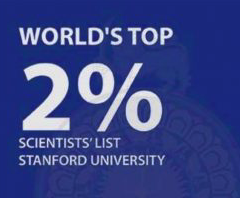Top 2% Scientists Worldwide 2022 by Stanford University, recompensa a 30 años de trabajo